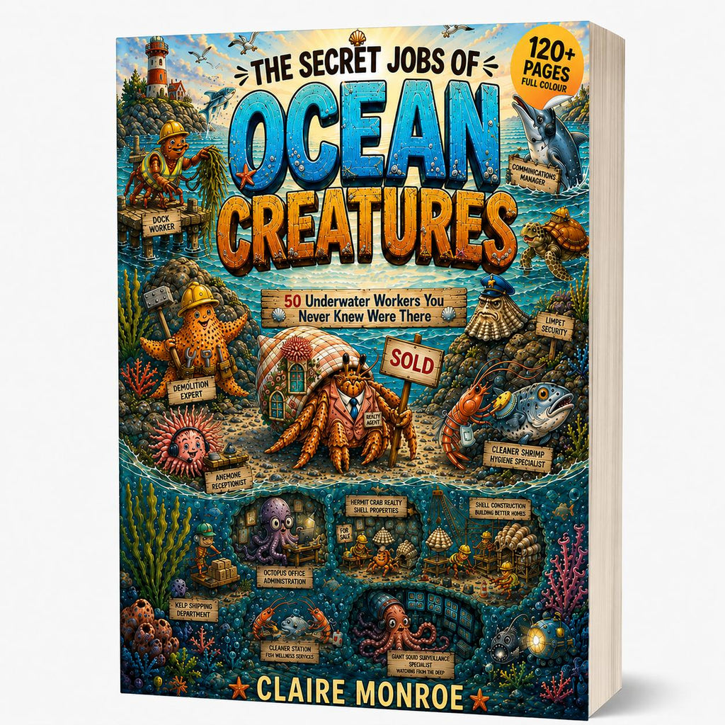 The Secret Jobs of Ocean Creatures For Kids Aged 6 to 10: An Illustrated Fun Animal Encyclopedia To Learn About Nature (8.5 x 11 inch Full-Color) - Claire Monroe Books