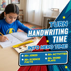 The Superhero Print Handwriting Practice Workbook for Kids Ages 6 to 9 - Claire Monroe Books