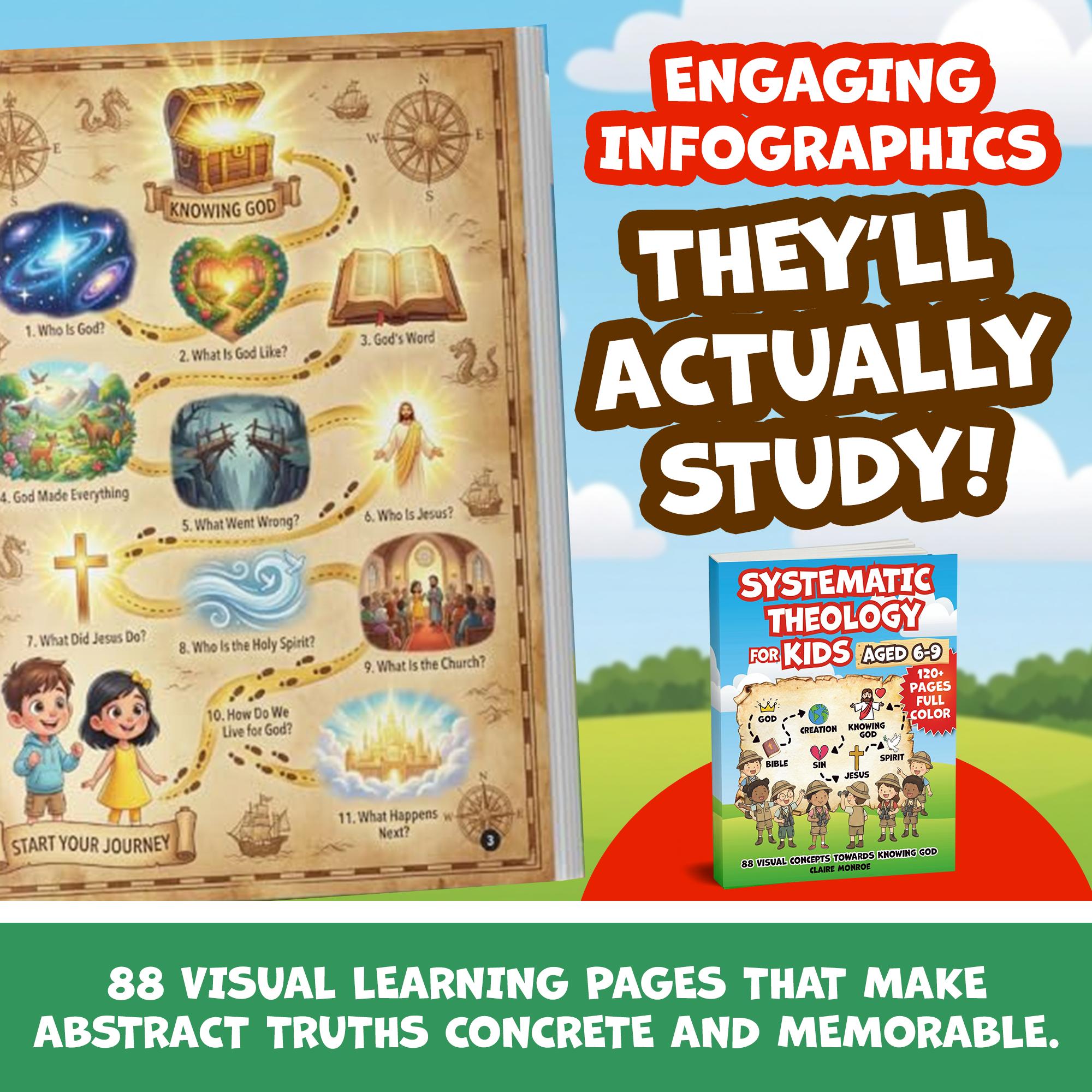 Systematic Theology for Kids: 88 Concepts to Know God & the Bible (Ages 6-9, Full Color) - Claire Monroe Books