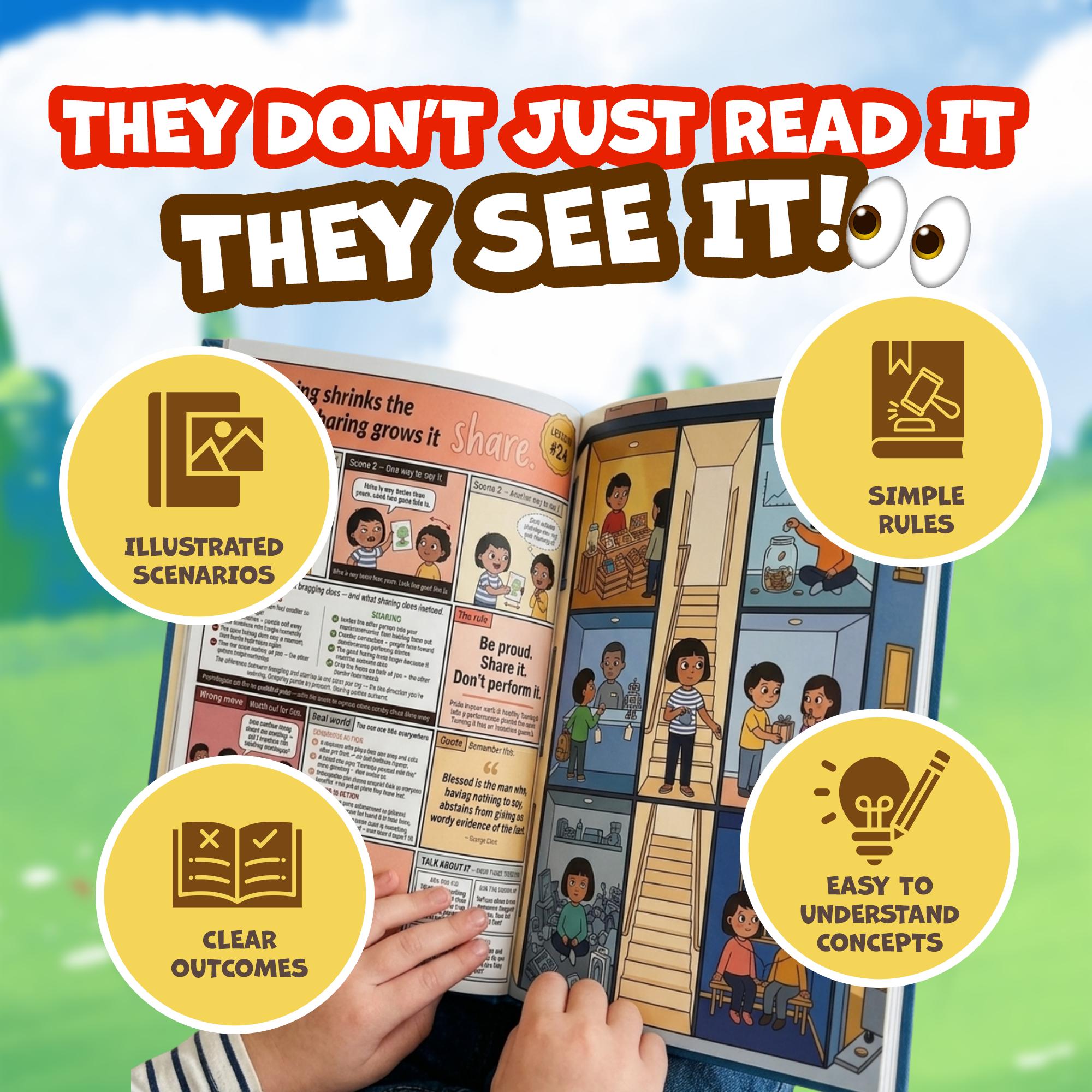 The Picture Playbook of Life Lessons For Kids Aged 6 to 10: 88 Things Worth Knowing Before You Grow Up (8.5 x 11 inch Full-Color) - Claire Monroe Books