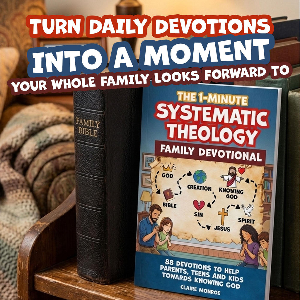 1-Min Systematic Theology Family Devotional: 88 Concepts towards Knowing God, Building Christian Faith and Understanding the Bible (6 x 9 inch B&W) - Claire Monroe Books