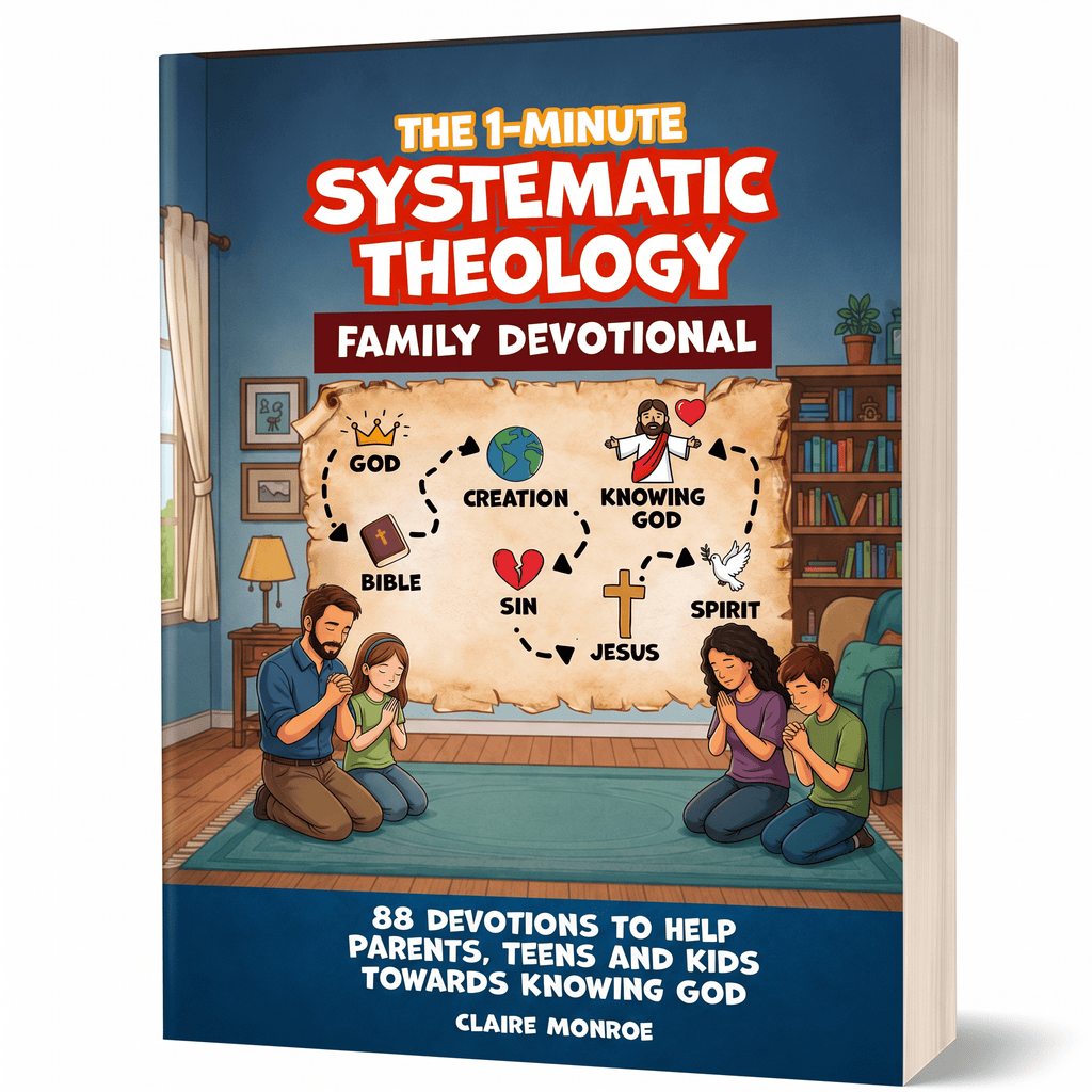 1-Min Systematic Theology Family Devotional: 88 Concepts towards Knowing God, Building Christian Faith and Understanding the Bible (6 x 9 inch B&W) - Claire Monroe Books