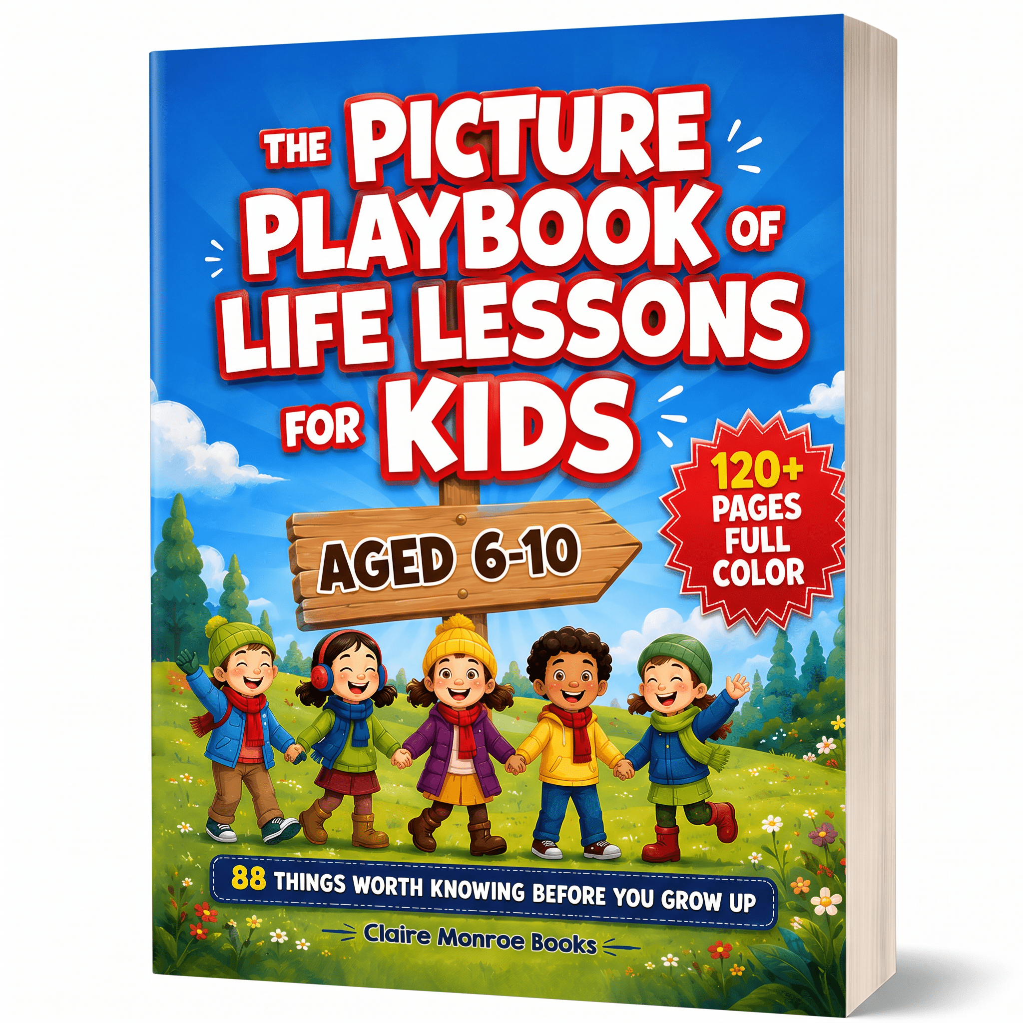 The Picture Playbook of Life Lessons For Kids Aged 6 to 10: 88 Things Worth Knowing Before You Grow Up (8.5 x 11 inch Full-Color) - Claire Monroe Books