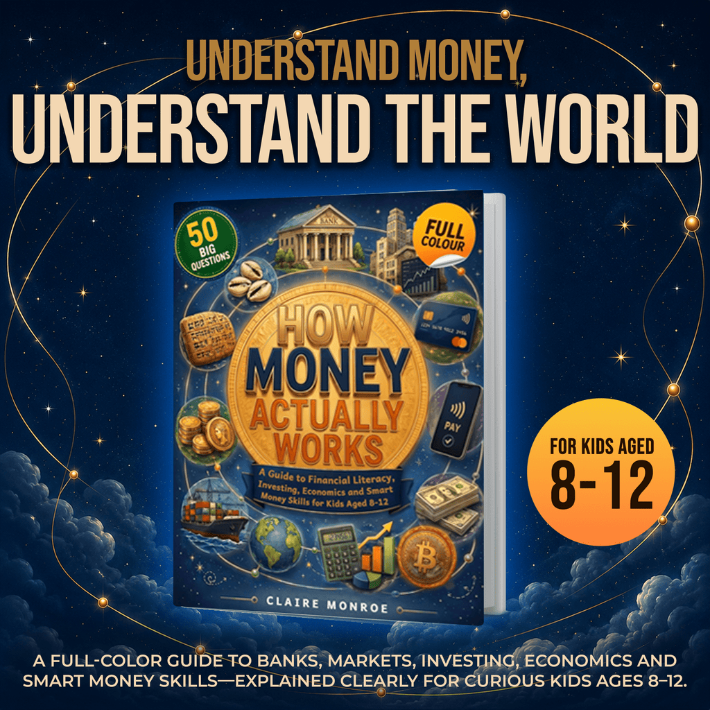 How Money Actually Works: A Guide to Financial Literacy, Investing, Economics and Smart Money Skills for Kids Aged 8-12 (8.5 x 11 inch Full-Color) - Claire Monroe Books